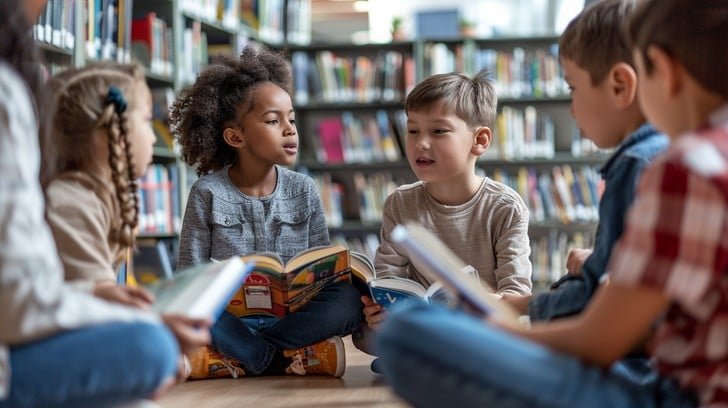 kids-enjoying-reading-stockcake